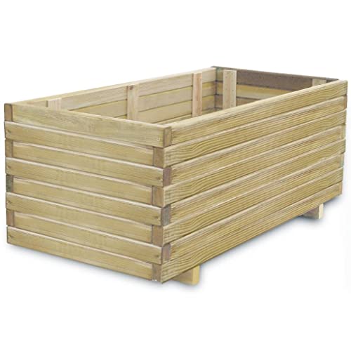 vidaXL Arriate Elevado Rectangular Madera 100x50x40 cm