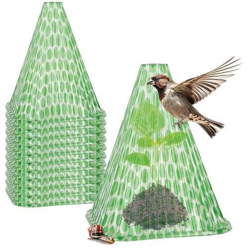com-four® 12x Sombrero para el Sol para Plantas -Campana Protectora para Plantas como Ayuda al Crecimiento - Aprox. 23cm (12 Piezas)