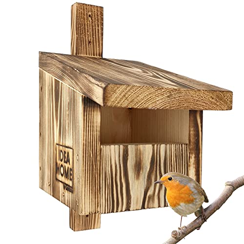 Leviatan - Turdus Pajarera, Un hogar para un Petirrojo, Cúpula Maciza, Casita Jardín, Atornillado, Cueva de los Pájaros, Resistente al Clima, Listo para Usar, no Requiere Montaje