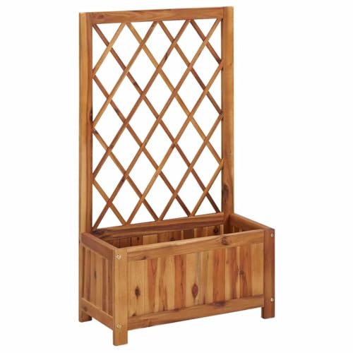 vidaXL Arriate de jardín con Enrejado Madera de Acacia