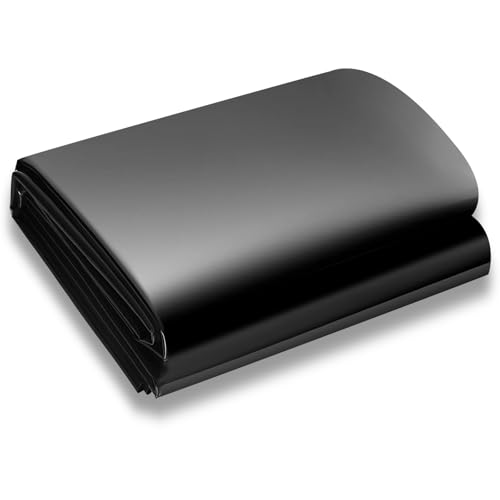 SDLDEER Forro de estanque, Forro de estanque 3x4m, Forro de estanque HDPE negro de alta resistencia, para flores, jardineros, invernaderos, estanques, selección de agua, UV estable