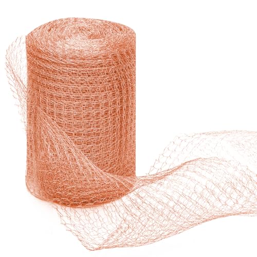 OFFCUP Red de Cobre, 127mm*7m Valla de Cobre, Lana de Cobre para Jardín, Protege Plantas contra Caracoles, Babosa, Ratón, para Huerta de Jardín