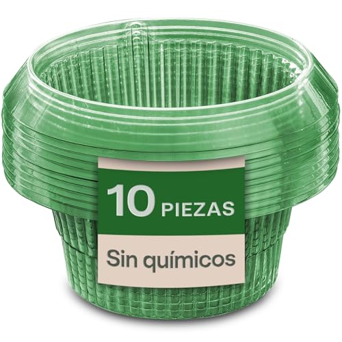 Praknu contra Caracoles y Babosas Protección - 10 Anillos de Protección Anticaracoles Reutilizable - Duradero - Resistente a la Intemperie - para lechugas, Verduras y Flores