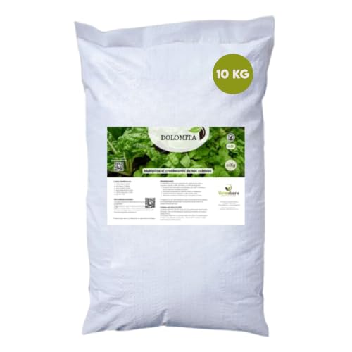 Dolomita 10Kg - Cal Agrícola Vermiduero - Corrector de Suelos Ácidos con Calcio y Magnesio