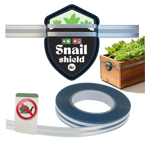 Snail Shield 2026 Valla de Caracol eléctrica para bancal Alto con Cinta de Valla de 11 m, protección contra Caracoles para Jardines, huertos, Plantas, fácil instalación